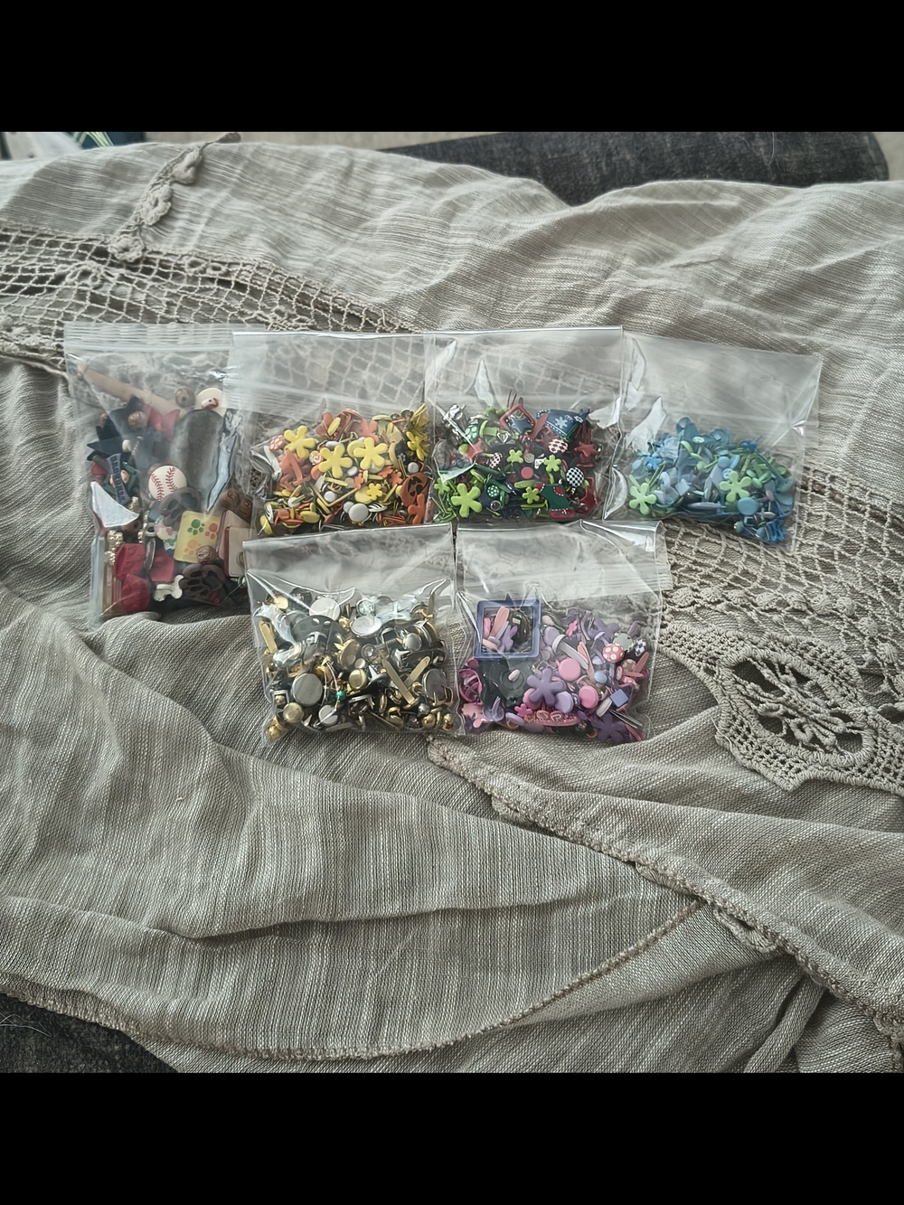 Mixed Decorative Studs and Charms Set - Multicolor